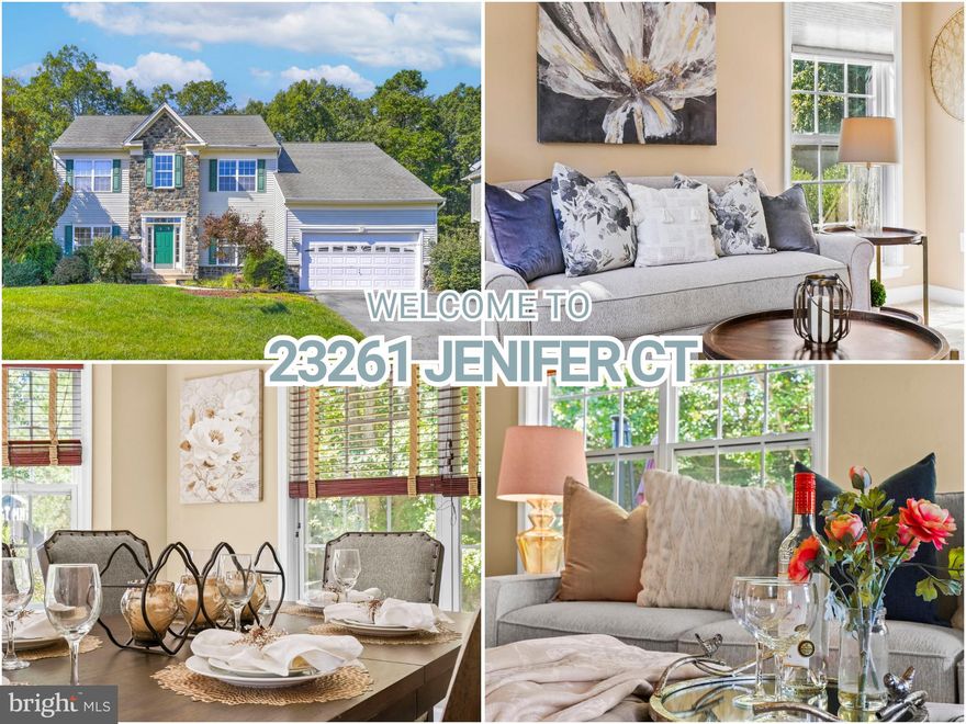 This Colonial in the sought-after Estates at Singletree offers 5 bedrooms, 3.5 baths, and three finished levels in one of Leonardtown’s most convenient locations are just behind St. Mary’s Hospital.

The fully finished basement is a highlight, featuring a home theater room, a rec room, a large bedroom with a walk-in closet, and a full bath. Upstairs, you will find four additional bedrooms, including a spacious primary suite with a soaking tub, a separate shower, and double sinks. New carpet has been installed throughout this level.

The main floor includes a formal living and dining room with built-ins, an office, and a large family room with a stone front fireplace and hardwood floors. The family room opens to the eat-in kitchen, with an island and a breakfast area. Brand-new microwave oven and new refrigerator. The dishwasher is around
one year old.

Outside, enjoy a fenced yard, an additional fenced garden space, and a backyard firepit. With a two-car garage, plenty of space inside and out, and a new upstairs HVAC installed last year, this elegant three-level colonial is a must-see!