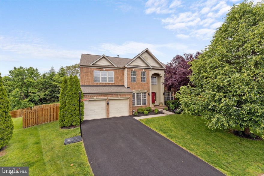 Welcome to this beautiful well maintained, brick-front single family home featuring 5 bedrooms, 3.5 bathrooms, perfectly situated at the  end of a quiet cul de sac, backed to serene nature for your privacy. 

The main level offers high ceilings with crown moulding, hardwood floors, a private home office, spacious open concept kitchen featuring a large island, recessed lighting, newer appliances, a vast living room with gas fireplace and plenty of natural light for your relaxation.

Ascend to the upper level also topped with crown moulding, 4 generously sized bedrooms, 2 full bathrooms and a convenient laundry room. The primary bedroom offers a sitting area for your morning coffee, oversize walk-in closet, dual vanities, a soaking tub and a seperate shower.

The fully finished walk-out basement offers a massive 5th bedroom, large open living area complete with a workout space, huge storage room, fenced backyard and a beautiful paver patio ideal for your relaxation or entertainment as you enjoy the breathtaking sunset.

Recent Upgrades include:
NEW Driveway redone (October - 2024)
NEW Architectural Roof (2021)
NEW Dishwasher (2021)
NEW Refrigerator (2021)
NEW Double oven (2023)
NEW Cooktop (April - 2025)
NEW Washer and dryer (2023)
NEW Hot Water Heater (2022)
NEW Sump pump (2022)
Freshly painted
Updated Light fixtures throughout 

*******Transferable home warranty included*******
*******Seller request 2 weeks RENTBACK********

Evergreen Meadows offers a community pool, tennis court and a playground. Close to historic downtown, Leesburg Outlet Mall, Restaurants and shops. Commuter: Route 7 & 15, 267 Toll road and Dulles greenway.