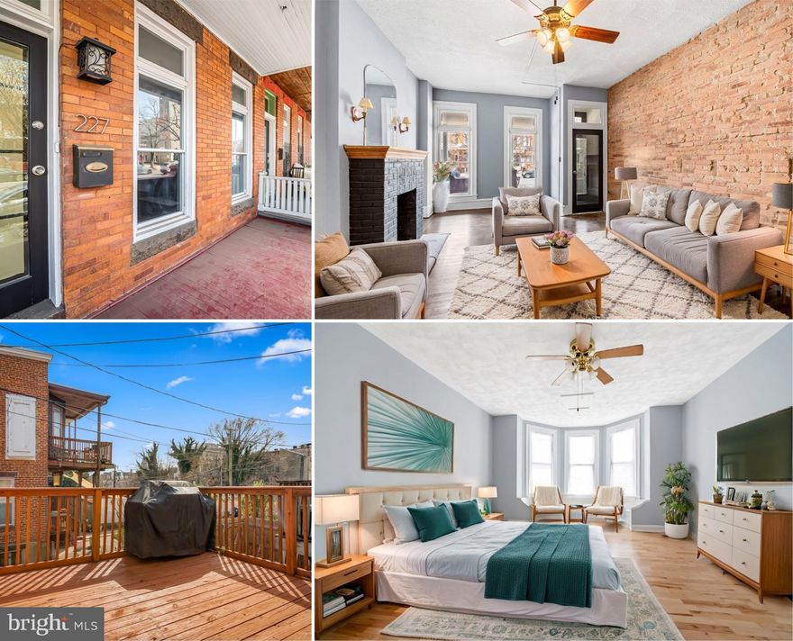 ** This property qualifies for a $20,000 lender credit and 100% financing with no mortgage insurance that can be used for closing costs and reducing the interest rate!** Welcome to 227 E 25th Street, a beautifully renovated 15-foot-wide rowhome in Charles Village. This spacious 3-bedroom, 1.5-bath home features beautiful hardwood floors on the main level, new carpet upstairs, tall ceilings, exposed brick, and abundant natural light. The large chef’s kitchen offers custom cabinetry and flows seamlessly into the living and dining areas, perfect for entertaining. Original details add charm, while a rear deck provides the ideal outdoor retreat. With ample storage and a basement full of potential, this home offers both comfort and convenience. Located steps from shops and dining, with easy access to major highways, this city is living at its best. Schedule your private tour today. Virtual staging.