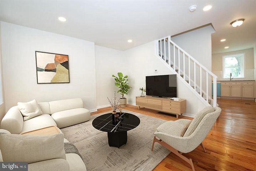 Welcome to 102 Brookfield Terrace. This lovely walk to Suburban Station two bedroom, one and a half bathroom twin with cozy covered front porch has been completely renovated from top to bottom. The apartment includes recessed lighting and beautiful hardwood floors that flow throughout the entire home. The new kitchen features with granite countertops and brand new appliances . An extension has been built off the kitchen to include laundry and a power room. On the second floor you will find 2  bedrooms. A renovated hall bathroom completes this level. Basement is unfinished but has plenty of storage. Award winning Lower Merion Schools. Walk to public transportation, restaurants, shopping, and all that Ardmore has to offer.