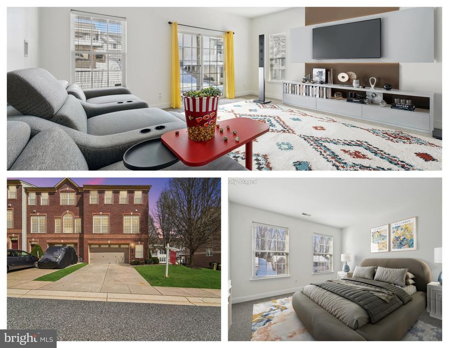 Welcome Home! There is never a wrong time to buy the right home. Come see for yourself this beautiful end of group brick 3 level townhome in the highly sought after neighborhood of Monmouth Meadows. This freshly painted home has everything you have been looking for from its two car garage which leads to a beautiful living area with new carpet and a full bathroom.  The 2nd level  you will find the kitchen which flows nicely into the dining room, living room, sun room and 1/2 bath.  Enjoy the rest of this cold winter cuddled around your gas fireplace and enjoy those quiet evenings sitting outside on your very own deck.  The 3rd level boasts - 3 bedrooms which includes the master bedroom and two full baths.  Washer and dryer is also located on the 3rd level. Amazing schools!! (Emmorton Elementary, Bel Air Middle and High school) Conveniently located near plenty of shopping, restaurants, parks, and easy access to 95 you'll enjoy all that Monmouth Meadows has to offer. This is truly a place to call home.