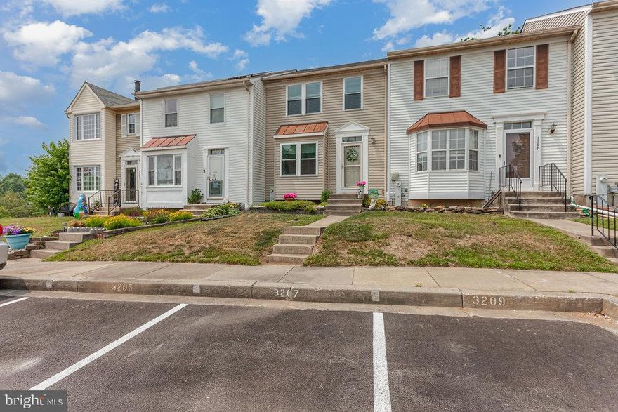 Calling all offers!  Deadline 12:00 p.m. Tuesday.
Welcome to 3205 Stone Eagle Court, a beautiful townhome that offers a serene and peaceful living experience. Located in a quiet community, this 3 bedroom, 1 full and 1 half bathroom home boasts stunning tree-lined views from both the front and back. Walk out to a spacious deck leading into a flat backyard and woods, there is plenty of room for entertaining – beautiful views all around!
Walk through the dining area and step down into the sunken living room featuring a fireplace. Sliding glass doors takes you out to the spacious walk-down back deck.

All three bedrooms are located on the upper level with a hall bathroom. Enjoy additional living space in the finished lower level. Have the convenience of extra storage space under the stairs and in the back utility room. Additional updates and features include a roof in 2021, HVAC- condenser in 2017, new windows in 2021, and Siding in 2021.
Wegmans, great dining, and shopping are all just minutes away. Easy commuting with I-95 nearby, APG, BelAir, and Havre De Grace. You will not be disappointed.