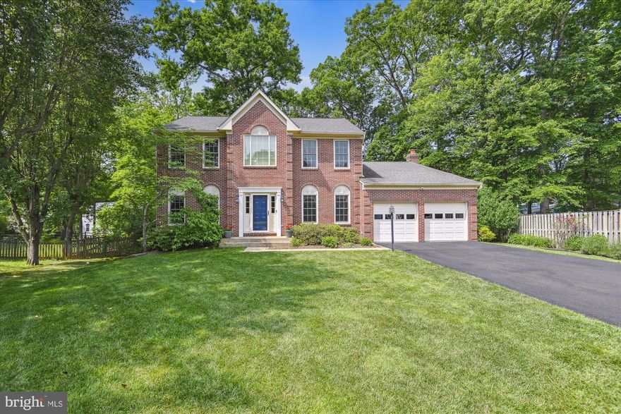 Dont' miss an opportunity to make this majestic brick-front home at the end of the cul-de-sac  your personal oasis.  Updates include a New Roof (approx 6 yrs old), all new Pella doors and windows, updated kitchen and baths (2019).  The hardwood entry leads to an updated kitchen with  recessed lighting, Meralot Custom cabinetry, Quartz counters, center island, Stainless Steel Appliances including a five-burner range.  The kitchen offers a large eat-in space that is open to the adjacent family room, complete with fireplace and access to the deck and fully-fenced back yard.  The yard is level, spacious and suitable for a whole host of outdoor living activities.  Also on the main level is the Living room, Dining room, Private Office, a convenient mud room/laundry room with new washer/dryer,  and an updated powder room.  Upstairs you will find four bedrooms and two full baths.  The primary suite is spacious and features a walk-in closet and a newly-remodeled master bath with dual-sink vanity PLUS a second make-up vanity, and walk-in shower.  The other three bedrooms share an updated updated hall bath.  The lower level is a full basement that offers an immense blank canvas to finish as you see fit. The home has a perimeter French Drain to protect the home's foundation.  The community has a playground for little ones and is in the award-winning Henderson Elementary district.  Conveniently located off Cardinal drive with easy access to retail, restaurants and multiple commuting options.   Special financing is available through Project My Home to save you money on closing costs. Home is currently enrolled in a premium home warranty with the option to transfer to buyer at closing.