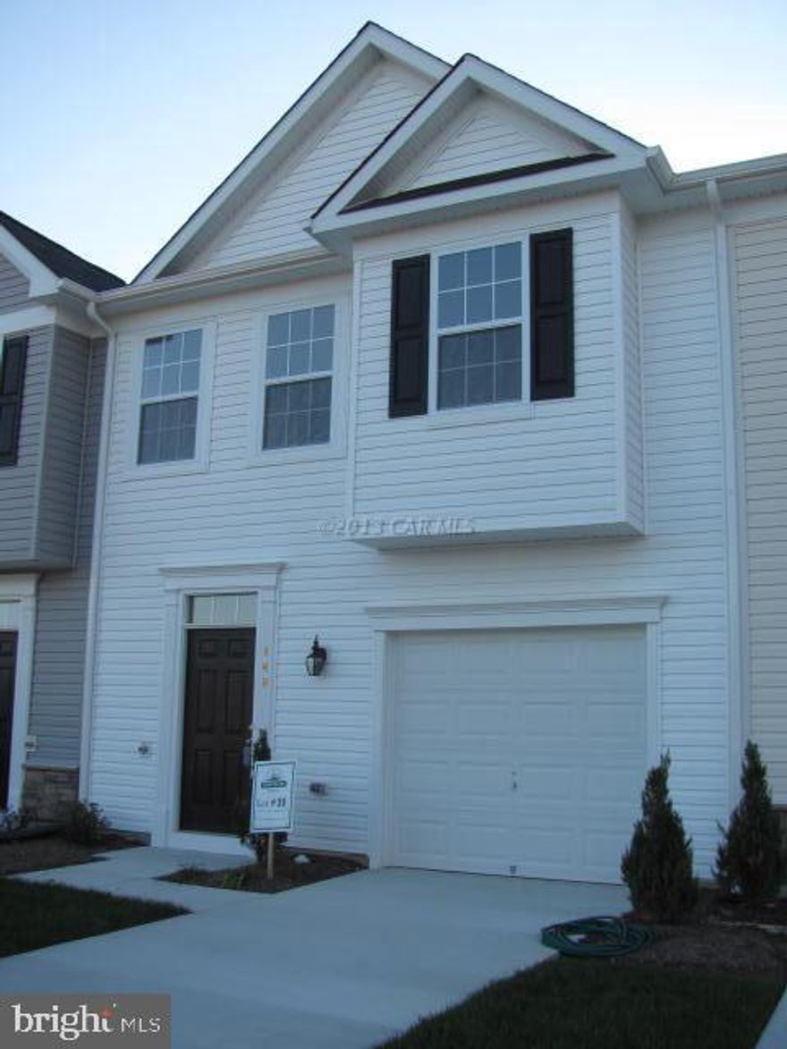 OPEN JAN 5TH 2014 Absolutely beautiful and worry free!! Waiting for you is this gorgeous 3 bedroom 2 and 1/2 bath townhome with attached garage, gas heat, stainless appliances and $5000.00 back in help in Buyers closing costs! A $200 termite treatment and a $300 survey have been completed and will be charged to the buyer at settement. 100% financing is available thru the lender of your choice!