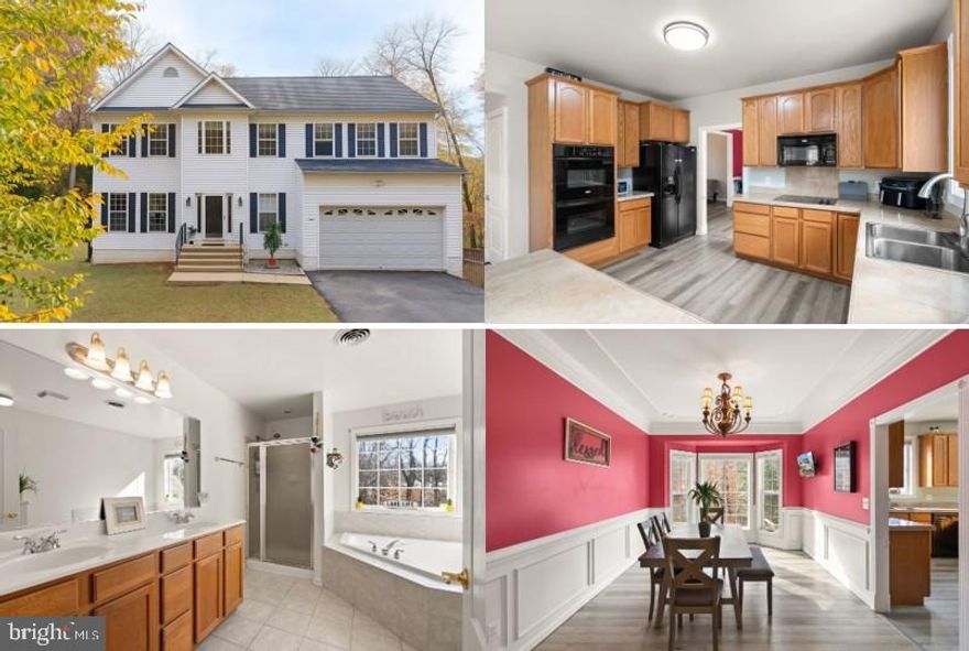 Welcome to 100 Brookewood Dr—a beautifully upgraded traditional-style home in a non-HOA community, offering space, style, and just minutes from VRE stations and downtown Fredericksburg.***
Nestled on a premium half-acre corner lot in Brookewood Farms, this 3-bedroom, 2.5-bath residence boasts over 2,500 sq ft of finished living space, plus an unfinished walk-out basement (approx. 1,136 sq ft) ready to become a recreation room, guest suite, or home gym.***
Step into the grand foyer, where soaring ceilings and abundant natural light create a welcoming entry. Motorized blinds provide effortless light control and privacy! A gaze upward reveals the charming bonus room with its own closet—perfect for a home office, playroom, or cozy guest retreat.***
The open-concept main level is designed for entertaining, featuring a formal dining room with bay window, floor-to-ceiling windows, new luxury vinyl plank flooring, updated lighting, and a cozy gas fireplace anchoring the spacious family room. The kitchen is a chef’s delight with a double oven, double sink, and breakfast bar—ideal for cooking and gathering. Just off the kitchen, enjoy a low-maintenance Trex deck overlooking the fully fenced backyard, perfect for grilling or relaxing.***
Upstairs, the primary suite offers a soaking tub, stall shower, double vanities, and a custom walk-in closet with built-in shelves, drawers, and hanging rods. Two additional bedrooms share a full bath with double sinks.***
With inspection documents in hand, additional highlights include a 2023 upper-level HVAC, radon mitigation system, propane tank (fireplace), an alternative septic system (Puraflo GMP#112) approved for 3 bedrooms, and 2-car garage.***
With easy access to commuter lots, major routes, and the freedom of no HOA restrictions, this home blends comfort, convenience, and lifestyle. Schedule your private tour today and experience the charm of Brookewood Farms living!