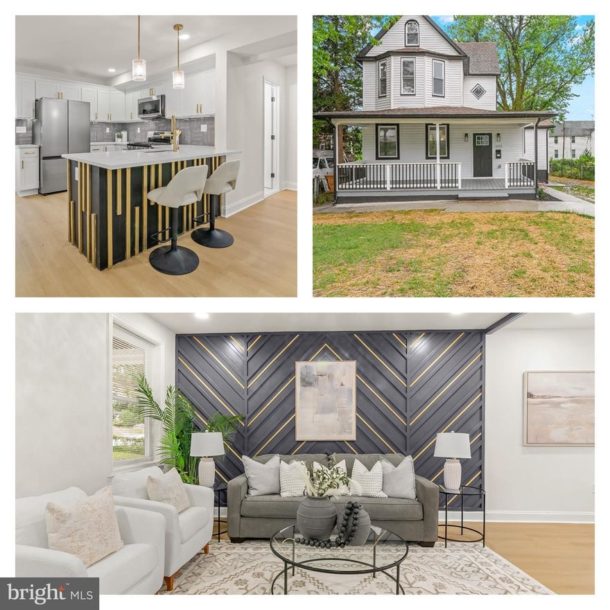 Welcome to this beautifully designed home featuring custom details throughout. A charming front porch invites you in, while the living room showcases a stunning black accent wall with elegant gold finishes for a sophisticated touch. The thoughtfully designed floor plan offers a spacious primary suite on the main level, along with a second primary suite upstairs — perfect for guests or multi-generational living.

The kitchen is both stylish and functional, complete with a wine fridge, custom shelving, abundant cabinet space, and plenty of room for entertaining. Step directly from the kitchen into the spacious fenced backyard, ideal for gatherings, pets, or relaxing outdoors.

With 5 total bedrooms and 4 beautifully designed bathrooms, this home provides both comfort and flexibility for modern living. Additional highlights include a driveway that will be completed prior to settlement, adding the finishing touch to this exceptional property.