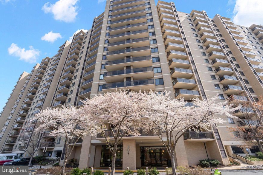 Welcome to 307 Yoakum Parkway #1722, offering spectacular views of the city in a resort setting of Alexandria's premier community of Watergate at Landmark. If panoramic views from every room and "set and forget" lifestyle is what you have been looking for, this unit and community has everything that you want. Spacious 2 Bedroom and 2 Full Bath unit on the 17th floor overlooks the treetops of the surrounding area, all utilities and amenities are included, along with 1 deeded garage space, easily accessed from the main lobby. Updates include: NEW high end luxury vinyl plank flooring and baseboards, freshly painted throughout, Philips HUE ceiling lights, acoustic slat panels in Primary Bedroom, stainless steel appliances, upgraded Kitchen wood cabinetry and granite counters, Butler’s Pantry and custom wood built-ins throughout. This Community is VA and FHA approved. The Watergate at Landmark offers all inclusive in your condo fee, a varietyof  amenities – too many to list – perfect for an active lifestyle or just relaxing.