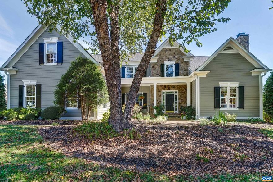 This exceptional home offers 5 bedrooms, 5 1/2 baths offering ample space,  comfort & privacy throughout. Enjoy beautiful views overlooking a picturesque equestrian farm, creating a serene & scenic backdrop. The energy-efficient solar panels contribute to low annual electric bills?$300-$400/yr. The fully fenced backyard provides inviting space for outdoor living, play & entertaining. The primary suite offers convenient main-level living & a private retreat, while hardwood floors run throughout the first floor. A first-floor library/study features rich stained oak paneling w/built-in bookshelves & cabinetry, a gas fireplace, & wet bar. The fully renovated kitchen is a chef's paradise, showcasing sleek design, custom cabinetry, soapstone countertops, Bosch, Wolf, Thermador & Kitchenaid appliances, two deep sinks, a generous pantry, coffee bar & an inviting eat-in nook w/ a cozy fireplace. The second floor offers 4 bedrooms, 3 full baths & an additional bonus room. The finished terrace level includes a rec room, exercise room & a kitchenette. Step outside to an expansive screened porch w/a bluestone patio & gas fire pit below. Additional features include a 3 car garage, whole house generator & blue stone front sidewalk.,Soapstone Counter,Wood Cabinets,Fireplace in Great Room,Fireplace in Home Office,Fireplace in Kitchen,Fireplace in Master Bedroom