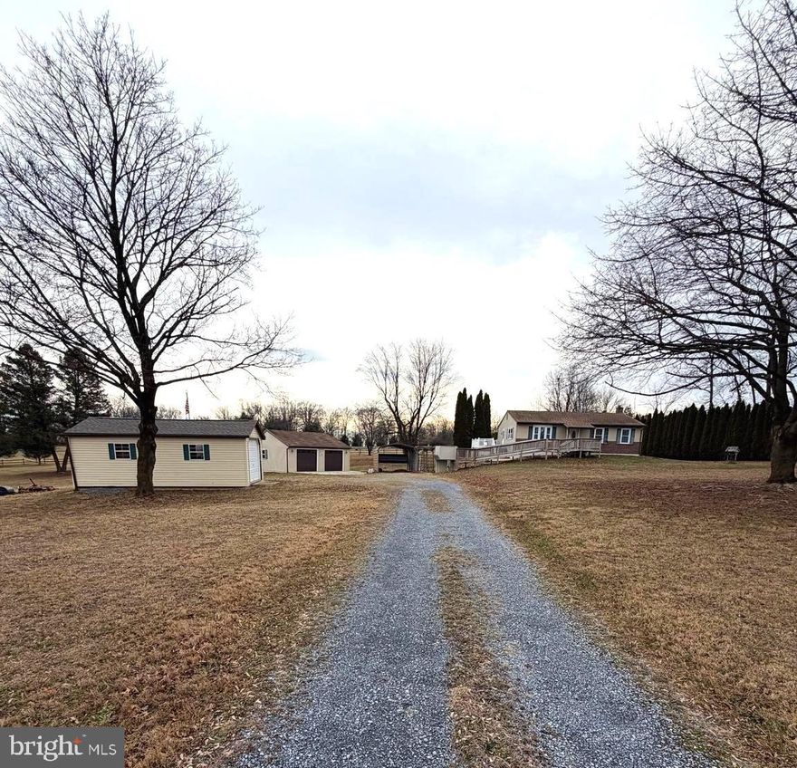 Coming Soon! Enjoy single-floor living in this well-maintained 3-bedroom ranch in the Cornwall-Lebanon School District situated on 3.22 acres. The home offers 1,120 square feet on the main level, plus a finished basement featuring a wood stove, half bath, and laundry area—ideal for added comfort and flexibility. The property includes a 24x24 detached 2-car garage, a 12x24 shed, and an additional approximate 12x20 carport. An electric elevator/lift with ramp access from the driveway to the front entrance adds convenience and accessibility. Relax and enjoy views from the side porch overlooking the property.  A must-see property—don’t miss it! 
Please do not drive back the lane/driveway without a showing appt. with an agent. Active status for showings expected on 2/12.