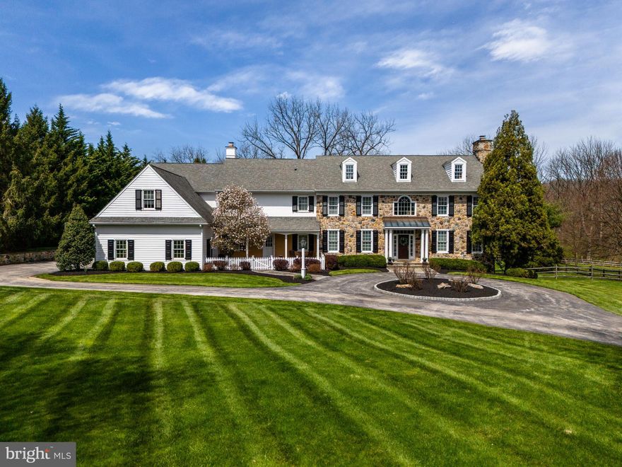 Welcome to 1240 Brentford Lane- a fabulous residence nestled in a prime location backing to
the lush greenery of a Conservation easement. Set adjacent to the charming, original early 1800's
(est) manor home, this parcel includes the manor gardens’ original stone structure providing an
anchor to the past. Encompassing over 8000 sq ft, this outstanding residence boasts the
perfect combination of timeless design, with abundant indoor and outdoor space for the comfort
and conveniences of both everyday living or entertaining family and friends. The 9 ft ceilings,
custom millwork, 2 gas fireplaces, 4" white oak floors on most of the main, and 2nd floors, 5/6
bedrooms, 6 full, 2 half baths spanning 4 levels with outstanding outdoor living spaces are just a
few highlights. Upon arrival, the curb appeal of this classic Pennsylvania farmhouse style home
awaits you. Step inside and you’ll find the lovely open foyer with gorgeous staircase and views
to the back patio, flanked by the spacious living room and dining room with arched doorways,
custom built-ins, wainscot and crown molding, and a cozy, gas fireplace in the living room. The
home office with French doors, custom cabinetry and with direct access to the back patio sits
beyond the living room and formal powder room facilitating a quiet workspace. A hallway off of
the foyer with coat closet and large walk-in pantry takes you to the beautifully updated (2018)
chef's kitchen with white cabinets, a combination of honed granite and quartz countertops, 6
burner Wolf cooktop, farmhouse sink, double oven and an island with a prep sink and seating
up to 4. The kitchen is open to a sunny breakfast room with bay window, plantation shutters and
French doors to the back flagstone patio, family room with beautiful stone fireplace and access
to the separate covered flagstone patio, as well as a butler’s pantry with an additional fridge. A
second stairway is conveniently located off of the family room. The extra large renovated
(2018) mudroom area with cubbies, storage bench, coat/utility closet, secondary front door and
updated (2018) powder room lead to the expansive 4 car garage providing convenient access to
the lower level and door to the covered patio. Moving to the second floor with newer 4” oak
floors, the primary suite and separate sitting room with French doors, 2 walk-in closets and
primary bath with heated floors are situated at the one end of the home. 3 other spacious
bedrooms with en suite baths (one also has access to the hallway) and walk-in closets, a large
hallway cedar closet, and large laundry room are set in the interior. An expansive in-law/nanny
suite including a bedroom, spacious sitting room, extra large walk-in closet, and a stunning
updated Carrera marble bath sits at the opposite end. The finished 3rd floor with 2 dormers and
views of the backyard could be used as a 6th bedroom, office, or flex space to accommodate
your needs. The finished portion of the basement with heated flooring throughout includes a
large open area, a separate exercise room, a finished flex room, playhouse under the stairs,
and an updated full bath. A hallway leads to a large storage area, 2 other utility rooms and the
stairs to the garage. Entertaining will be a breeze with the spectacular outdoor space including a
large centrally located flagstone patio, recently updated covered flagstone patio, and a new
(2021) heated salt water pool with remote child safety cover, hot tub, sun ledge, surrounded by
aluminum fence and abundant landscaping. A large play/picnic area is set back amongst the
charming  stone remains once part of the manor home. This residence is equipped with
2 HVAC systems (5 zones), 2 water heaters, a partial French Drain, 2 sump pumps, an irrigation
system and a generator for peace of mind.  The superb location is conveniently located to various shopping areas, numerous parks and trails, Septa, major highways all  within the top rated Tredyffrin Easttown Schools.