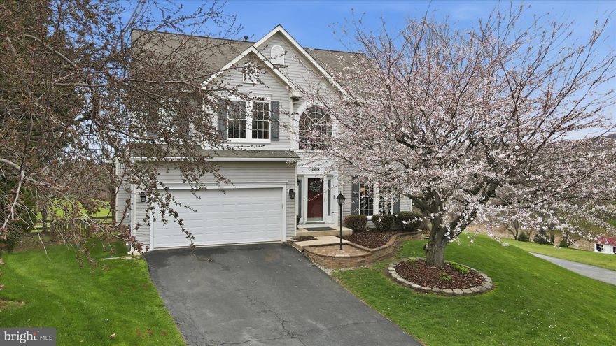Set on the largest lot in the neighborhood, this well-maintained former model home sits on a quiet cul-de-sac. The backyard is fully fenced with wood and wire fencing and backs to trees for added privacy. Enjoy beautiful mountain views from the low-maintenance Trex deck. Inside, recent updates include fresh paint, new LVP flooring, and a renovated kitchen with painted cabinetry, quartz countertops, and stainless steel appliances. The main-level half bath and the upstairs primary bath have been redone, with the primary bath showcasing a large, gorgeous walk-in shower. Enjoy the wood fireplace in the family room. Abundant storage available in the walkout basement, which also contains rough-ins for a future bath. Conveniently located just off Route 340 for ease of commuting and close to Frederick for shopping and dining. Come see your next home today in the desirable Cambridge Farms community in Jefferson, Maryland!