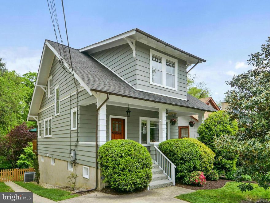 Renovated, expanded Craftsman bungalow offers fabulous location in Historic District, backing to Opal Daniels Park. Walk to Old Town, Metro & more! Sunlit floor plan, 9' ceilings, hardwood floors, historic replacement windows & wood burning FP. Spacious KIT and large family room. Ample storage. Terrific front porch, tiered rear deck & lush landscaping. Convenient side-by-side 2-car driveway.