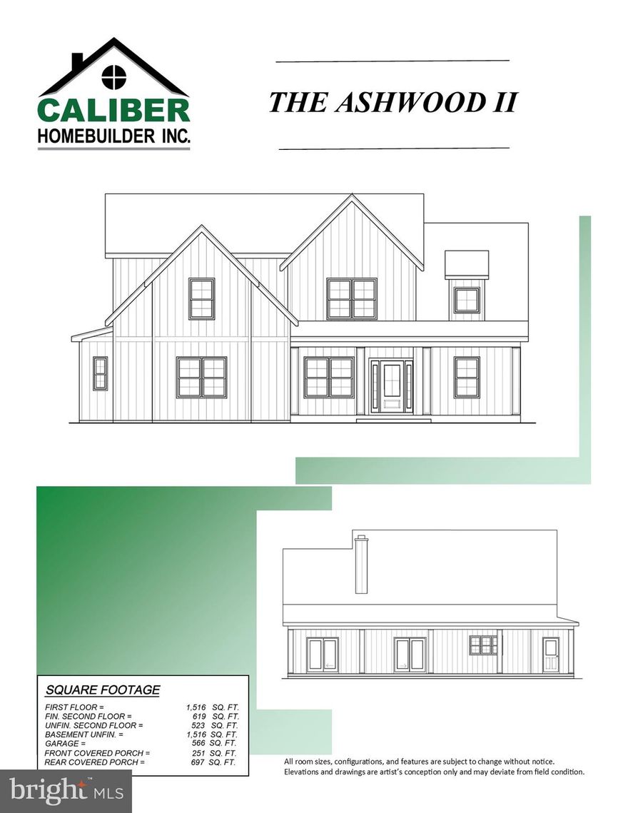 Vertical siding and gabled peaks complement this Contemporary Farmhouse.  This 2 story home features a covered porch in front and a large covered porch attached to the rear of the home.  The main floor is open and has shared living spaces, a large kitchen with island, great room with optional fireplace, a separate but open dining room and owner’s suite.  The kitchen, great room and owner’s suite have a cathedral ceilings giving the feeling of open space.  Bedrooms 2 and 3 can be found upstairs, along with 2 full baths.  An optional bonus room above the garage can serve as a TV/game room.  The two-car garage with storage room leads into the mudroom/laundry area and large pantry, right off of the kitchen.  There is plenty of storage in this grand home.  This price includes a full, unfinished basement with rough-in plumbing for a fourth full bath.