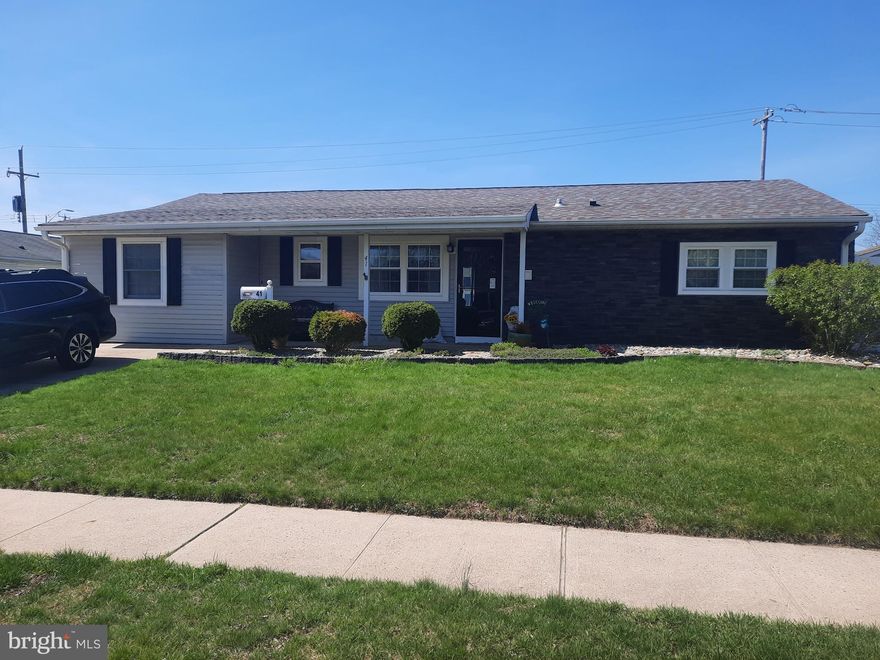 Expanded and Remodeled Levittowner in the Pennsbury Schools.  Currently has 2 Bedrooms,  Family Room has full Bath and with a Door can be 3rd Bedroom.  Entire home was recently remodeled and is in excellent condition.  Huge rear fenced yard with large Garage that has gated entrance off of Levittown Parkway.