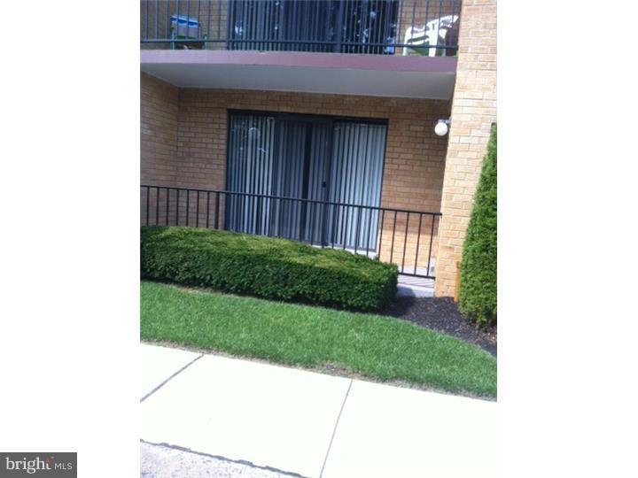 Location,Location,Location... Tucked away from main Bustleton Ave is this first floor, 2 Bedrooms, 2 full Bath condominium with great potential for the right buyer! Entrance opens to a large, airy living room/dining area with a sliding glass door leading to a front patio. Eat-in Kitchen features refrigerator, built in dishwasher, double oven with gas range, new garbage disposer. Brand new Central air/heat unit(2014). Washer/Dryer. Large walk-in closet in Master Bedroom with lots of storage space. Bathrooms handicaped equipped. New windows in both bedrooms and owner is leaving custom window treatments, gorgeous wall mirror with matching mirrored credenza, and a beautiful light fixture in dining area. There is one assigned parking space conveniently located right in front of entrance to building. There is a Club house with a pool and easy access to public transportation and shopping areas.2014 taxes reduced to $1350. Monthly maintenance fee ($200) includes water, fire insurance, trash and snow removal, landscaping. Buyer must pay 1% of purchase price (Capitol Contribution fee) to Condo Association at time of closing. Condo will need some improvements. Dogs are not allowed as per Association. Owner Occupancy only! This condo is being sold "AS-IS". Association is not approved for FHA Mortgage. Cash offers please. Owner is HIGHLY MOTIVATED and THIS UNIT IS PRICED TO SELL!