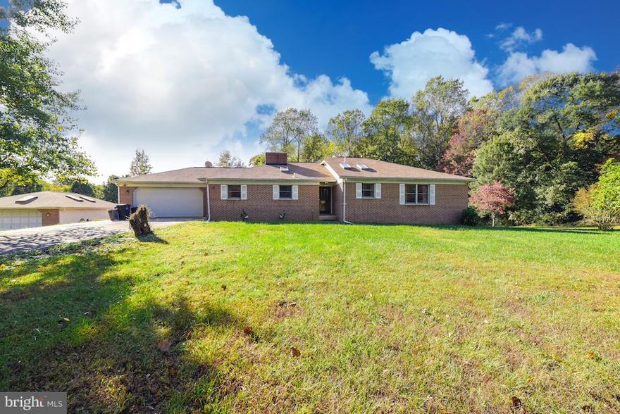 Location Location Location! 3800 sq ft all brick rambler situated on 3+ acres...w/ tons of potential! Great layout and fantastic room sizes. Finished basement, walk out lvl w/additional unfinished area (with exterior entrance) perfect for add't storage or workshop. Tiki bar & pool perfect for entertaining. 2 car attached & 4 car detached garage. Level usable lot.. Hurry, this one won't last long!