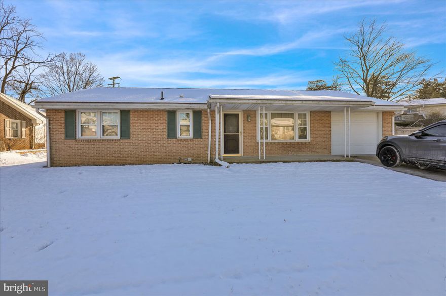 3-bedroom, 1 bath ranch home offering easy one-level living and plenty of potential. The living room features hardwood floors and leads into an eat-in kitchen. The main bedroom includes a ceiling fan for added comfort.  The laundry area is located in the lower level. Outside, enjoy a spacious backyard with patio and storage shed.  A one-car garage completes this home. A great opportunity to bring your vision for this home that just needs a little polishing to truly shine.