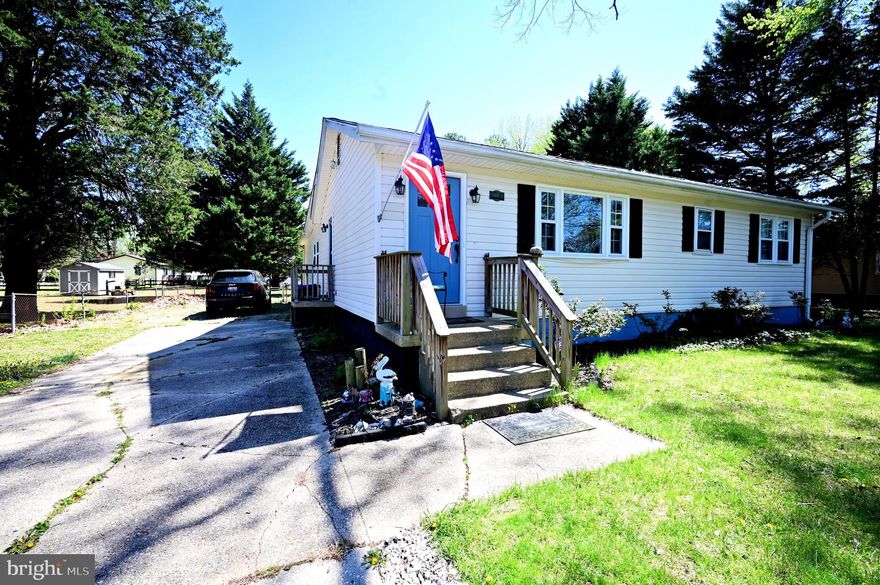 Single-level living with 1,720 sq ft, 4 bedrooms on a spacious .46-acre lot in Golden Beach. Freshly painted with new flooring (April 2026). Major updates include roof (2025) and HVAC (5 years old). Large backyard with shed featuring electric and roll-up garage door—ideal for storage or workshop. Community offers private beaches, walking streets, and water access to the Patuxent River via multiple piers ($30/year). Enjoy neighborhood events, fishing tournaments, and outdoor recreation. Home shows well and is being sold as-is.