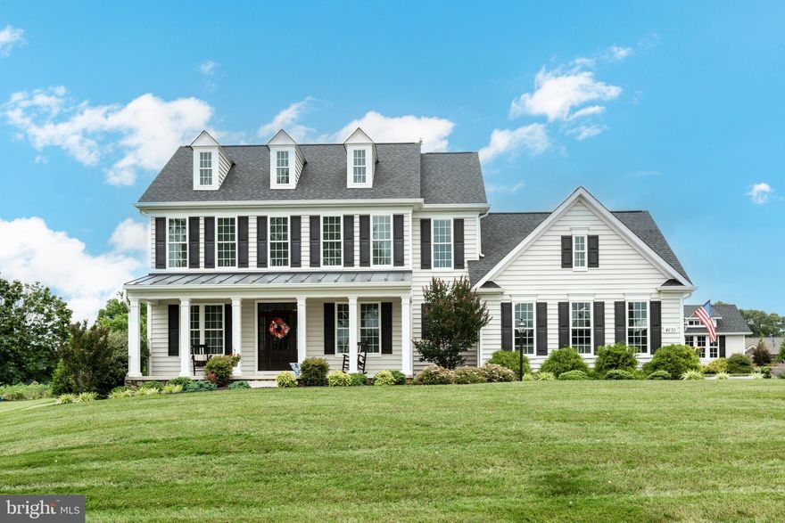 Wowsers! This builder's home is absolutely stunning.  The massive front porch and oversized columns are impressive and what your guests first see as they enter through the front door.  The quality craftsmanship continues throughout the visit.  *9' ceilings on the main and upper levels*Upgraded moldings throughout*Gorgeous field-finished white oak floors*Lovely gas fireplace in the great room*Gormet kitchen with very upgraded matching stainless-steel appliances*Gas 5-burner cooktop* dbl wall oven*kitchen island with massive countertop which includes seating area*butler pantry*formal dining & in-formal eating area*matching door hardware throughout*Perfect size master bedroom with huge walk-in closet & lovely full bath*fully finished lower level with a cool under porch storage area/root cellar*Flat and beautifully landscaped yard*Very cute custom storage shed*Covered back porch*Firepit area*Small 4-lot community of custom homes*Adjacent to large protected farm preservation parcel*Great work commuter location*Schedule your appointment today!!
