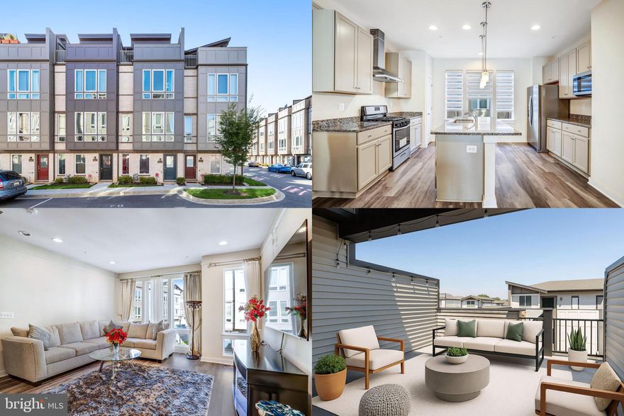 Beautiful 3-year-old townhouse offering four levels of luxury living with premium updates throughout. The main level features stunning wood floors, gray cabinetry, and granite countertops. Enjoy the convenience of 4 bathrooms and an attached two-car garage plus an additional assigned parking space and guest spots. Relax or entertain on the top-level deck with views of the community. Modern style, thoughtful upgrades, and a prime Frederick location make this home a must-see.