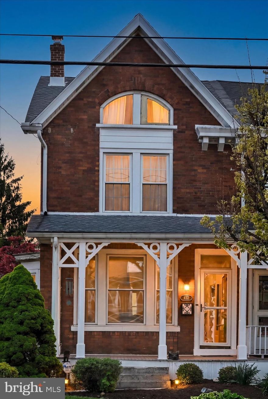 Welcome to this stately brick semi-detached home located in the Lebanon School District- where timeless character meets modern convenience. Lovingly restored and immaculately maintained, this home offers generous living space paired with thoughtful, high-quality upgrades throughout.
Step inside to find a beautifully remodeled first floor featuring updated flooring, plumbing, and electrical, all designed to enhance both comfort and functionality while preserving the home’s original charm. The brand-new kitchen is a true standout, complete with hard surface countertops, tile backsplash, and a full suite of smart appliances-all included-making it as practical as it is stylish.
Upstairs, you’ll find three sizable bedrooms, each offering ample closet space. One bedroom features a private balcony overlooking the expansive, fenced-in backyard-perfect for morning coffee or unwinding in the evening. Outside, enjoy a beautifully landscaped yard adorned with mature rose bushes, offering both privacy and a peaceful outdoor retreat.
Additional highlights include a detached one-bay garage with electric, replacement windows throughout house and garage, a new roof, new gutters, and new composite decking-giving peace of mind for years to come.
This is a rare opportunity to own a home that seamlessly blends historic charm with modern updates-truly move-in ready and waiting for its next chapter.