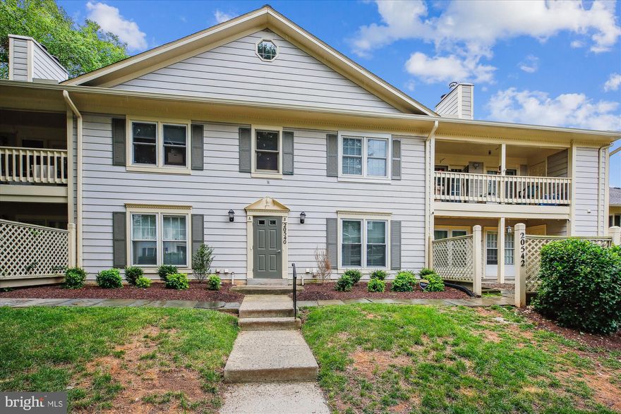 Price improved. 
Welcome to this beautifully maintained ground-level 2-bedroom, 2 full bathroom condominium, offering comfort, style, and convenience!
Located in a sought-after Germantown area, this home is just minutes from I-270, MD-355, the MARC Train, BlackRock Center for the Arts, the modern Germantown Library, good rated schools, public transportation, shopping, dining, entertainment, and more.

Key Features:

Brand-new HVAC system (2024)
Hallway  bathroom fully remodeled in 2024
Luxury laminate flooring throughout
Fresh, neutral paint
Black kitchen appliances, including a built-in stainless steel microwave (2024) and dishwasher
Galley-style kitchen with ceramic tile flooring
Stackable washer and dryer for added convenience
Elegant crown molding accents
Spacious bedrooms with walk-in closet in the owner’s suite
Two full bathrooms with tubs
Separate dining room area
Bright and spacious living room with wood-burning fireplace and built-in bookshelves
Front patio and an additional door to the patio from the owner’s suite
This charming condo perfectly blends comfort and functionality in an unbeatable location.
Owner has security cameras. Easy to show, any questions call helpful/cheerful listing agent.