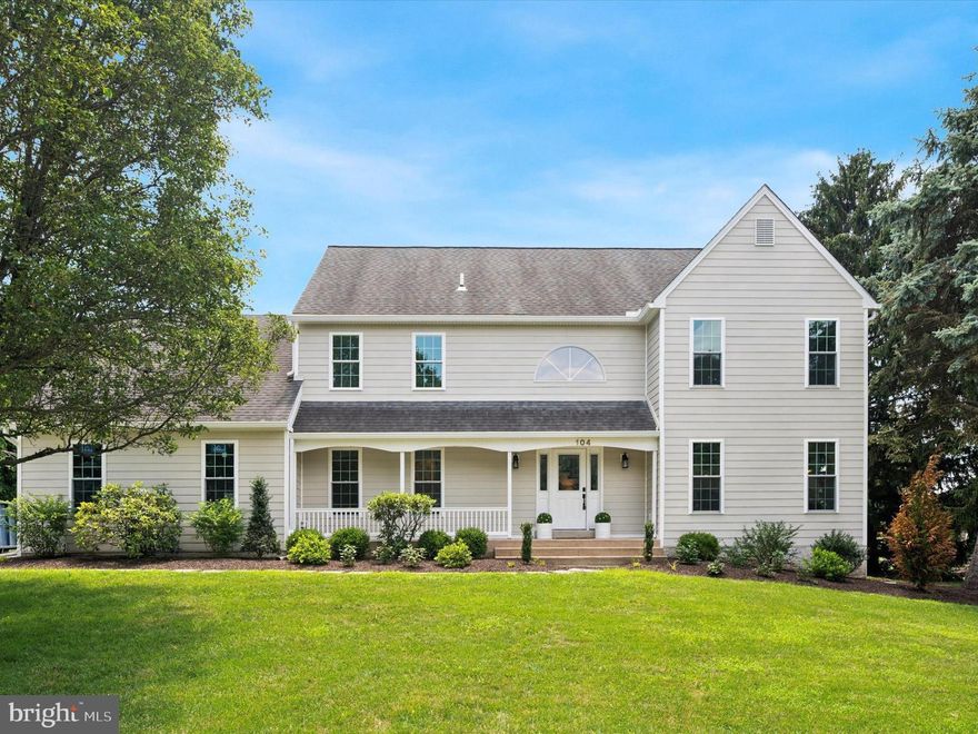 Welcome to 104 Harvest Lane - a beautifully appointed home in Cedar Grove Farms located in the highly sought-after Marple Newtown School District. All stucco has been removed, remediated and replaced with Hardie plank siding along with new windows, gutters, and soffits. This residence offers comfort, style, and space in all the right places. From the moment you step into the soaring two-story foyer, you'll be greeted by an abundance of natural light, rich hardwood floors, and updated light fixtures that complement the home’s soft, neutral color palette.  The main level features a spacious living room that flows right into the formal dining room perfect for entertaining, a remodeled eat-in kitchen outfitted with high-end finishes, a large island, stainless steel appliances and ample cabinet space. Off of the kitchen is the family room that features a striking floor-to-ceiling stone fireplace. A first-floor office provides a quiet space for work or study. A full bathroom and a laundry/mudroom with access to the three car garage finish off the first level. Upstairs, the primary suite is a true retreat with a sitting area, large walk-in closet, and a luxurious en-suite bath complete with double sink vanity, walk-in shower and a soaking jetted tub. Three more generously sized bedrooms, and another full bathroom complete the second floor.  The finished basement offers additional flexible living space, ideal for recreation, fitness, or a media room. Step outside to the expansive back deck that overlooks the backyard- perfect for outdoor gatherings and relaxing evenings. Don't miss this opportunity to own a thoughtfully updated home in a prime location!