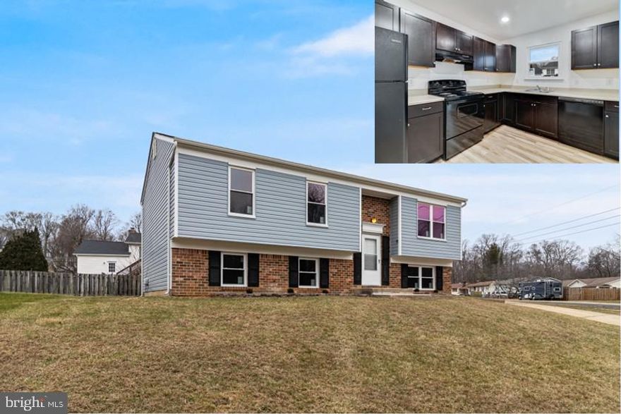 This 5 Bedroom 3 Bath won't last long. Lots of new finishes, windows & doors,  LVP flooring, large storage or workshop area in lower level, updated bath fixtures, 3 bedrooms up, 2 down. Spacious back yard with potential for decking or patio. Located just off of Berry Road, perfect location for commuters via 210 or 301. You're just 7 minutes from the amenities of Waldorf (Dining, shopping, banking, medical, theater, recreation). No covenants or HOA. It sparkles and in "MOVE IN" ready condition. Shows like a brand new home.