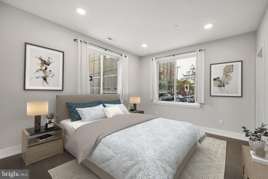 **LIMITED TIME special builder buydown financing available at @ 4.99% interest + $5,000 closing cost assistance on our last available units.**
Setting itself as the new standard for luxury living, The Moyer boasts a unique combination of modern amenities, designer finishes and garage parking while set in what Forbes calls, "America's Hottest New Neighborhood." Designed by renowned local architectural firm Harman Deutsch Ohler, available floor plans offer buyers both one and two bedroom formats with top floor units featuring a private roof-top outdoor space and stunning Center City views. Notable unit features include an open floor plan, 9' ceilings, Gyp-Crete® floor underlayment, floor to ceiling windows, luxury finishes custom European kitchens with quartz countertops, premium wide plank hardwood flooring, Fresca shower columns, in-unit LG washer & dryer and Trane HVAC systems. All units come both Comcast & Verizon ready and feature FULL 10-year tax abatements. The Moyer is located conveniently close to the I-95 exit ramp for quick travel time to New York City and Philadelphia International Airport. You will also find yourself just a stones throw away from popular Fishtown hotspots such as Suraya, Frankford Hall, La Colombe, Punch Line Philly, The Filmore and Rivers Casino.  **All listing photos are of model unit #204**