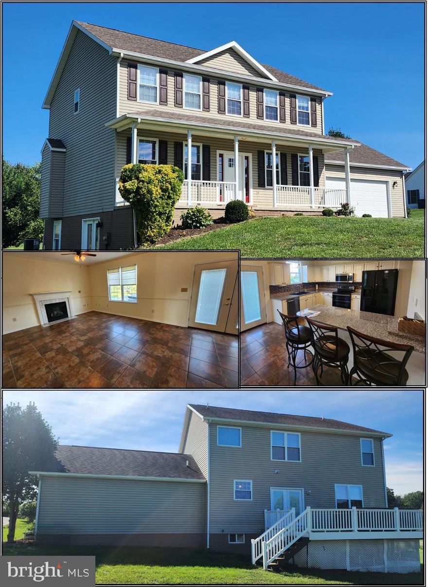 Great colonial on the west side of I 81, on a beautiful 1 acre lot in Federal Hill.  Home features formal LR, which can be used for an office and formal DR, kitchen and family room  combo, gas FP never used.  Composite deck off the family room with beautiful mountain views.  Serene setting.  Shed for all your toys.   Covered front porch, 2 car garage.  Basement  has a finished recreation room with built in bar, and a family room. Walkout level and has 2 full size windows for lots of natural light. Some furniture, pool table and freezer convey in the basement.  Only one owner, John Becker was the builder.