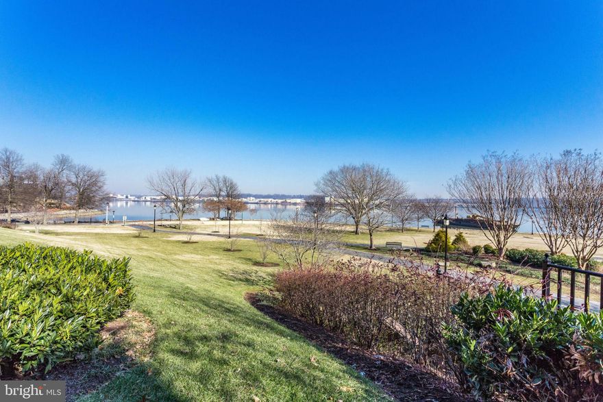 RIVERFRONT end unit townhome with panoramic views of Rivergate Park and the Potomac River.  One of only two interior end units in the Rivergate community.  Wake up to the sunrise every morning in this stunning, 3 bedroom, 3.5bath residence, equipped with a chef's kitchen with premium stainless steel appliances designed by Stuart Kitchens.  Custom plantation shutters and brand new windows throughout the entire home.  Retractable custom awning over the private patio overlooking the impressive views.  Renovated master bathroom with high end finishes and marble.  Vaulted ceiling in the master suite with French doors equipped with retractable hidden screens to enjoy river breezes   Two car garage with custom built-ins.  Enjoy Alexandria City firework celebrations on your own patio and watch the Tuesday night boat races from the comfort of your own home.   Walkable lifestyle included!  Walk to gym, King Street, restaurants and much more!