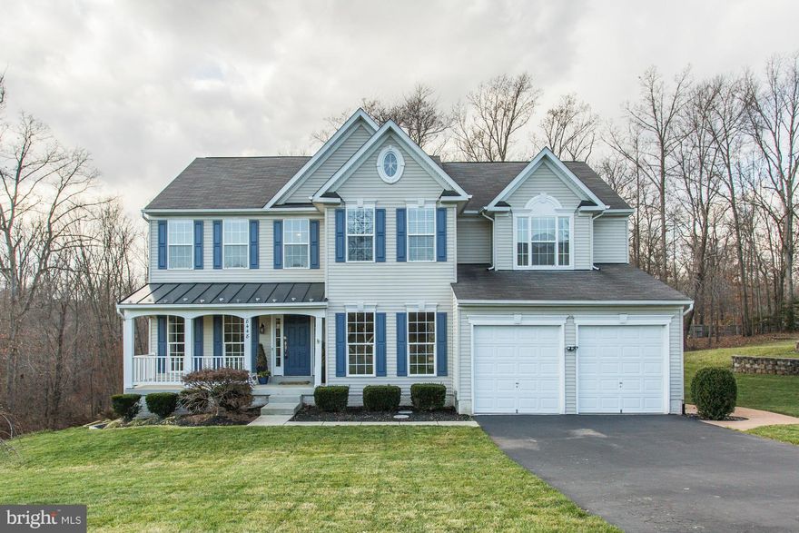 Almost 5000 sq ft on nearly 1/2 ac culdesac lot  backing to treed common area. Soaring two story foyer with 10ft ceilings in the FR & 9ft ceilings throughout.  Floor to ceiling stone  FP, gourmet kitchen,  Amazing composite deck w/ built in lighting, stamped concrete patio & walk ways, Stone accent wall, LL Inlaw-Aupair suite filled w natural light plumbed for bar or Kitchenette. Minutes to VRE.