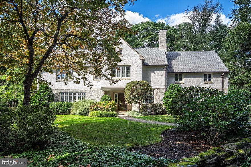 ****10/3/21 OPEN HOUSE CANCELED****
Beautiful 5 bedroom 4.5 bath residence on a tree-lined private road, walkable to the town of Haverford. Nestled amidst grand Main Line estates, this hidden gem sits on more than half an acre of manicured grounds, offering abundant outdoor entertaining areas surrounded by mature trees, and a picturesque flat lawn. Charming elements of the original house designed by famed architect Walter Durham have been retained throughout including deep window sills, elegant moldings, and built-in shelving; while the design team Widell & Boschetti have infused the spaces with modern style using neutral tones and refined finishes.  
In turnkey condition and perfect for your family, 35 Evans Lane has been recently repainted and finely refurbished. New rear Anderson windows, new AC and forced hot air, refinished hardwoods throughout, new lighting, a tank-less water heater, full house generator, and finished 3rd-floor with a full bath & storage are among the thoughtful upgrades. 

The open flow between the sun-bathed living room, family room and gracious formal dining room creates an inviting atmosphere whether you are enjoying it with family or entertaining friends. The expansive chef’s kitchen features a spacious center island, soapstone counters, top-of-the-line appliances, new custom tiled backsplash and a built-in workstation. Sliding doors lead from the sunlit breakfast area to a beautiful patio perfect for indoor / outdoor entertaining.
The comforts continue with a painted wood paneled den/office, upstairs laundry and generous bedrooms. Unwind in your spacious primary suite with a gas fireplace, fitted walk-in closet, and phenomenal Waterworks spa bath. A bamboo vanity & floor, sleek dual sinks, oval soaking tub, and oversized glass shower with soothing river rock & pebble flooring creates a pampered experience. Completing this enchanting home is a finished lower featuring a climate controlled, glass enclosed 700-bottle wine room. You’ll love the serenity of the quiet location along with the convenience to town, the Merion Cricket Club, nature trails and other amenities.