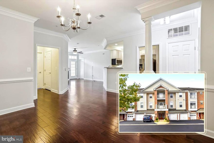 COVETED GROUND LEVEL GARAGE/PATIO CONDO in THE HAMLETS!  The best of SINGLE LEVEL LIVING within SOUTH RIVER COLONY offering the utmost in 55+ healthy living amenities!  NOTEWORTHY:  Desirable unit location near building entrance; private 1-car garage & parking space; distinctive architectural detailing; hardwood floors; turnkey decorator paint palette/carpet; 2BRs each with own Bath.  Living Room with fireplace flanked by doors spilling out to covered patio.  Cutout granite & stainless Kitchen; separate laundry. Ample closets with BONUS STORAGE unit!  Prime location with easy access to  shopping & restaurants, medical facilities, Westfield/Towne Centre Malls, major roads, and parks/recreation.  Perfect timing to enjoy outdoor community amenities - pool, tennis, golf, and walking paths!  LIVE LIKE YOU’RE ON A RESORT VACATION!