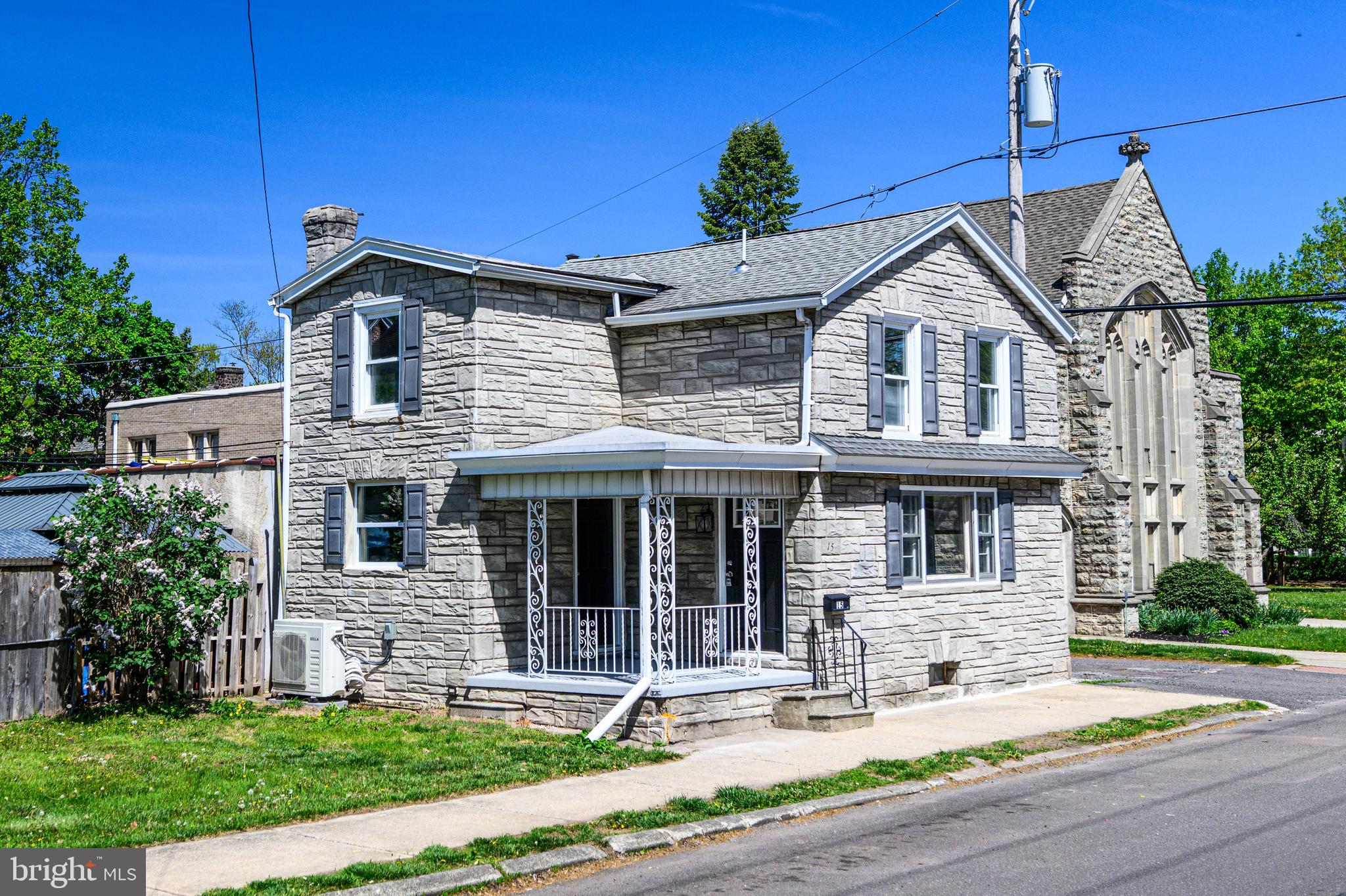 Welcome to 15 S. Price Street, where every inch feels brand-new. This gorgeous home is FULLY RENOVATED, move-in ready, and nestled beside a beautifully maintained historic church that adds charm to this cozy, quiet street. Step inside to discover a main-floor powder room and an open-concept kitchen featuring quartz countertops, a farmhouse sink, and all-new stainless steel appliances. Upstairs, two bright bedrooms share a beautifully updated full bath.
Outside, relax on the covered front porch—perfect for morning coffee or unwinding after a long day—while comfort and efficiency are ensured by a high-efficiency mini-split HVAC system, updated electrical panel, new hot water heater, and all-new plumbing. The basement comes equipped with laundry hookups, so you’ll never need to run to a laundromat again. Move right in and enjoy worry-free living—schedule your private showing today!