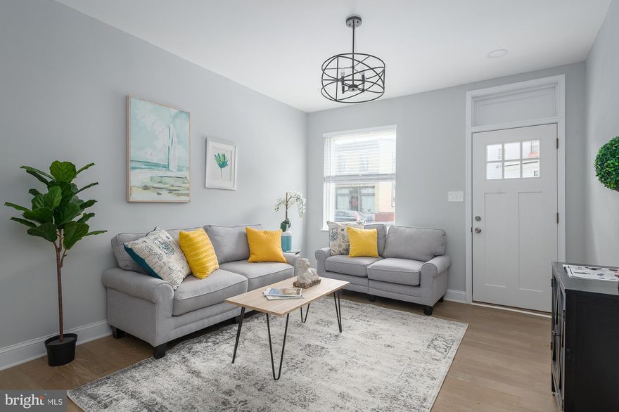 Incredible 3-level renovated home, with no detail forgotten is now awaiting the new owner. The first floor is open and inviting, with a bright and sunny living room with solid  wide-plank whitewashed hardwood floors , separate dining room, brand new kitchen with a walk out to a private patio perfect for friendly gatherings and family cookouts. Second floor offers a large master suite with custom bathroom with designer tile selection,  spacious guest bedroom, hallway full bathroom and a laundry room. Top floor is another master suite with vaulted ceiling, ample closets and another gorgeous bathroom with double vanity and a walk-in shower. Perfect location between Canton and Fells Point, walking distance to waterfront, Patterson Park, in near proximity to Johns Hopkins, downtown and major highways.