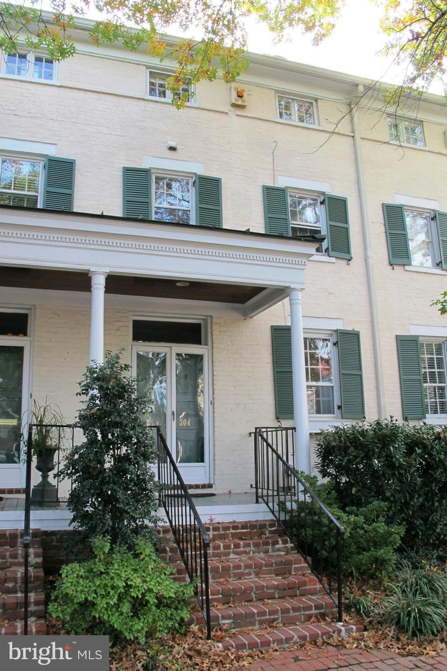 Spacious historic home in fabulous OT location w/2 assigned pkg spaces. Newly refinished wood floors. Kitchen has SS appliances & breakfast nook + sep DR. Master BR w/fireplace, wall of closets & 2 baths. Basement offers full-size laundry & plenty of storage. Patio garden. 1 cat or dog under 25lbs w/deposit. Max 2 incomes to qualify. Walk to King St. Metro. Tenants required to follow condo rules.