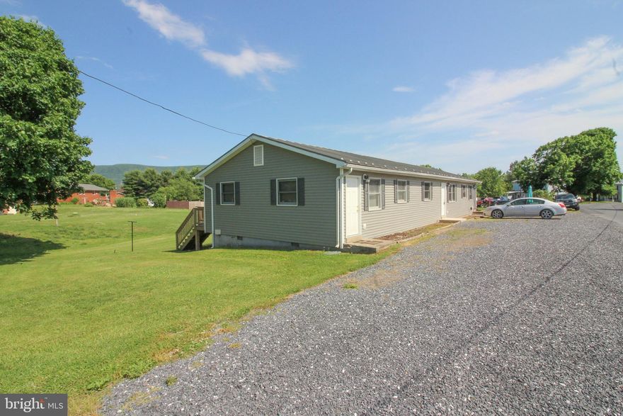 Great Opportunity! 3 Unit Building For Sale in Mt. Jackson! The 2 Outer units each have One Bedroom, One Full Bath, Kitchen with Appliances, Nice Back Decks to Enjoy the Mtn. Views! The Middle unit is the biggest with 2 Bedrooms One Full Bathroom, Washer and Dryer, Remodeled Kitchen, Freshly Painted, Back Deck.  Each unit has plenty of parking, and building has a newer Metal Roof.  Call to see!