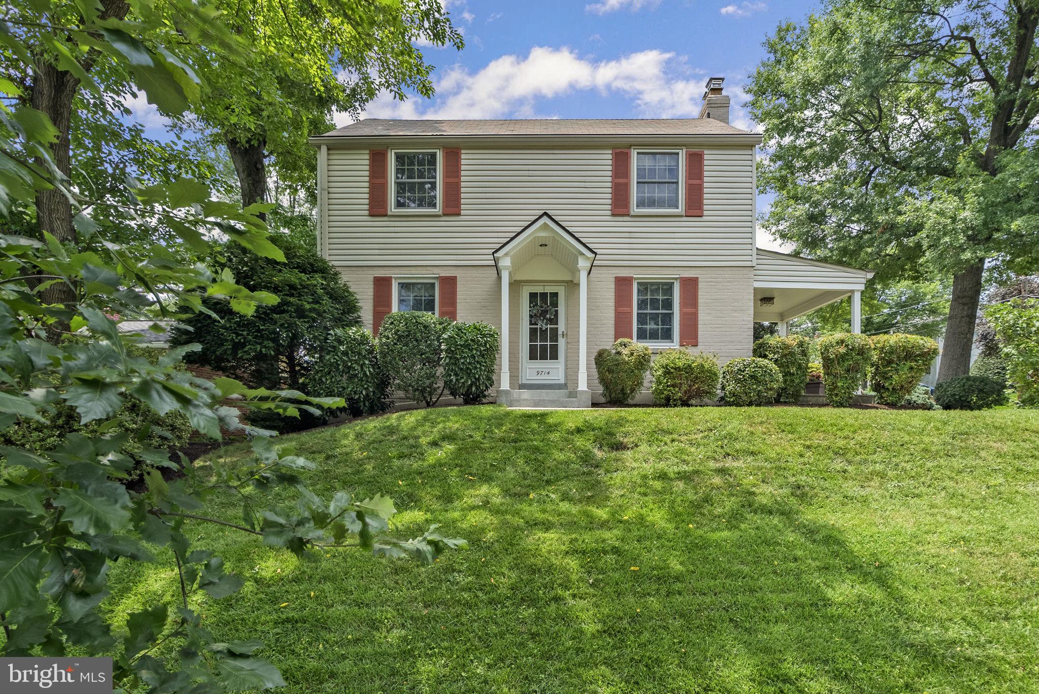 Welcome to 9714 Nassau Lane, a beautifully maintained 3-bedroom, 2-bathroom colonial located in the sought-after Woodmoor neighborhood. This traditional home blends timeless character with thoughtful updates and expanded living space, offering comfort and flexibility in a picture-perfect setting.Step inside to find gleaming hardwood floors throughout both the main and upper levels. The inviting living room features a cozy gas fireplace and opens to a covered side porch—perfect for relaxing with your morning coffee. The formal dining room flows seamlessly into the expanded kitchen and family room addition, creating an ideal layout for everyday living and entertaining. The kitchen features tons of storage, crisp white cabinetry, and stainless steel appliances, with a full bathroom and exit to the rear yard completing the main level.Upstairs, you’ll find three bright bedrooms and a fully renovated hall bathroom. Natural light pours in through large windows, highlighting the home’s warmth and charm.The lower level is unfinished but spotless, offering a large open area ready for your imagination—home gym, playroom, workshop, or future finished space.Outside, the home truly shines. The well-maintained yard is an oasis, with hardscaped patios for outdoor dining and entertaining. The garden features a delightful surprise: a charming garden railway nestled among the plantings. A private driveway provides convenient off-street parking.Living in Woodmoor means more than just owning a beautiful home—it means being part of a vibrant community. The Woodmoor Citizens Association hosts holiday celebrations such as the Christmas tree and menorah lighting ceremony, 4th of July parade, Oktoberfest and the beloved Woodmoorstock music festival. Plus, you’re just a short walk to Woodmoor Shopping Center, public transportation and access to the Northwest Branch hiking trails.
What you will love:
Furnace – 2023
Gutter Helmet Guards – 2021 (Lifetime warranty transferable)
Gas Fireplace – 2020
Air Conditioner – 2018
Roof / Roof Vent – 2017
Upstairs Bath Renovation – 2016
Patio – 2014
Kitchen/Bath Addition – 2012