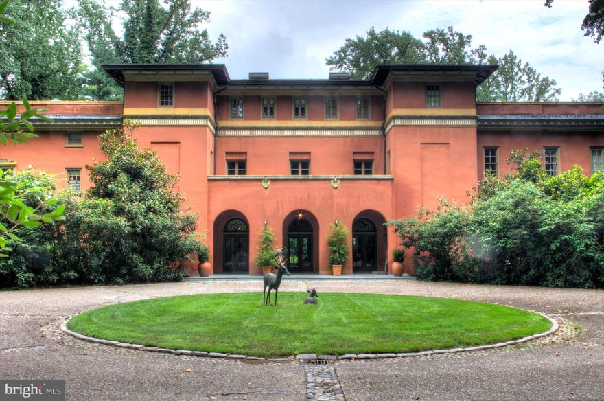 ROCK ROSE the 1912 Architectural masterpiece of Zantzinger, Borie and Medary built for E.K. Rowland and his wife the former Esther Harrison , with materials and design hinting toward their later creation of, the Philadelphia Art Museum. This commanding estate sits secluded on 2.135 Gross/1.950 net acrs. ROCK ROSE one of the last surviving estates of the Main Line. Exceptional craftsmanship is evident when you drive up the driveway to see the stunning terracotta colored home wth Italian tile accents. Three terraces start at the base of the octagonal gazebo where a grand stair ends at the bi-level pool. Magnificent interior appointments abound ,quarter sawn oak paneled Lib/Den, Bright and open grand ballroom with frpl, mahogany paneled dining room with stunning art nouveau frpl. Expansive owner's suite includes his& her separate baths and individual dressing rms, 2 exquisite en-suite guest rms, and 5 additional bedrooms with 3 full baths make up the private family quarters.  Since groundbreaking until now, this home has had only 2 families in residence with one short break when Mrs Rowland toured the world and rented the home to an interesting survivor of the Titanic , Lucille Carter for her daughter's debutante balls . This is a once in a lifetime opportunity for the discerning to continue a legacy or consider applying for the allowed special exception offered through Radnor twp zoning to convert the residence into three luxury condos. Other adjoining parcels available look at additional listings for 200 Pine Tree and 0 Rock Rose Ln