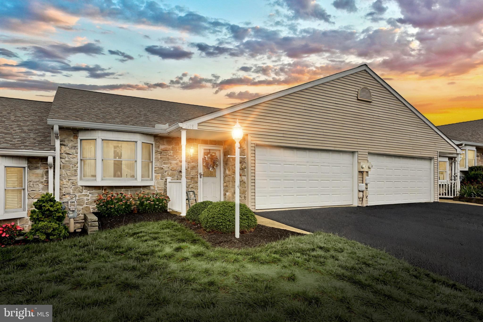 Looking for low-maintenance living with plenty of storage space? This Ranch style condo with 2 bedrooms and 2.5 bathrooms has it. Highly desirable unit with wonderful natural light. Country kitchen with oak cabinets. The first floor features a primary bedroom, primary bathroom with walk in shower. 2nd bedroom, Hall bath with Tub Shower and 1st floor laundry room . Spacious lower level with walkout, 2 large family rooms and a 1/2 bath with plenty of storage space. Central Air, New furnace in 2025. Deck and patio offer relaxing outside areas and deck has privacy. 2 Car attached garage. Wonderful quiet neighborhood with additional guest parking. Low HOA. Easy Access to Rt 83 and Rt 30. Central School District.