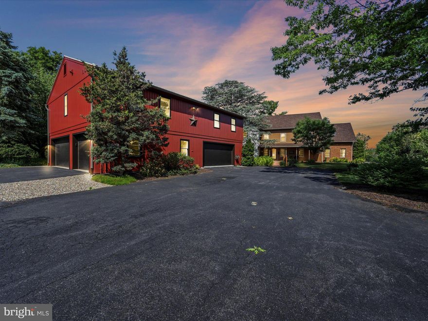 Hidden Treasure in the heart of Denver with investment opportunities! This historic home is situated on 2.28 acres which had been settled by John Shirk in 1733. This property is currently the oldest home in Denver Borough. The original stone portion of the home was built in the 1700s and featured a sleeping loft with the full second floor being added in the 1800s. The laundry room and powder room were added in 1975. The family room, sunroom and loft area were added in 1996. The current owners have brought this beautiful home into the 21st century while maintaining the character and historical details of the past. This home features around 4600 SqFt of living space with five bedrooms and two and a half bathrooms. Each bedroom is equipped with large closets; a rarity in these old homes! The primary suite features a bedroom with an exposed stone and brick wall and cork flooring, two walk-in closets, loft/office area and a bathroom (2017). Enjoy the views in the clawfoot soaking tub or from the marble tile shower. There are electronic shades and a walk- in closet that has a stackable washer and dryer. On the main floor you will find a newer kitchen (2007) featuring soapstone counters, custom cabinetry and new walnut flooring. There is also a nice sized dining area, laundry room, half-bath, sunroom with natural gas fireplace, a common room, den area, family room, and formal dining room. On the second floor, you will find the five bedrooms, a full bath and loft overlooking the sunroom. There is a large attic space that could easily be finished into another living area. There are a total of three basements, one of them being a barrel vaulted stone cellar. Don’t miss the deep window sills and original wide plank wood floors throughout, along with custom made antique American Chestnut wide plank flooring, which was repurposed from a 200 year old barn in York, PA. Outside you will find a beautifully landscaped yard with lots of options for outdoor entertaining. There is a fire pit area perfect for those chilly summer nights, two stone patio areas and a side porch. The property has beautiful views overlooking the countryside which is home to lots of wildlife! 
This property contains a detached garage with two, one bedroom residential apartments and a two bedroom cottage house. Property has Airbnb/ bed and breakfast potential. Both apartments were completely updated in 2020. Main house and apartments have central vac. There are heated floors in family room, sunroom, loft and primary bath.  A new geothermal system was installed in 2022. New roofs installed on house 2022, garage 2021, and cottage 2023. All fire extinguishers are up to date along with the smoke detectors. Call to schedule your private showing!