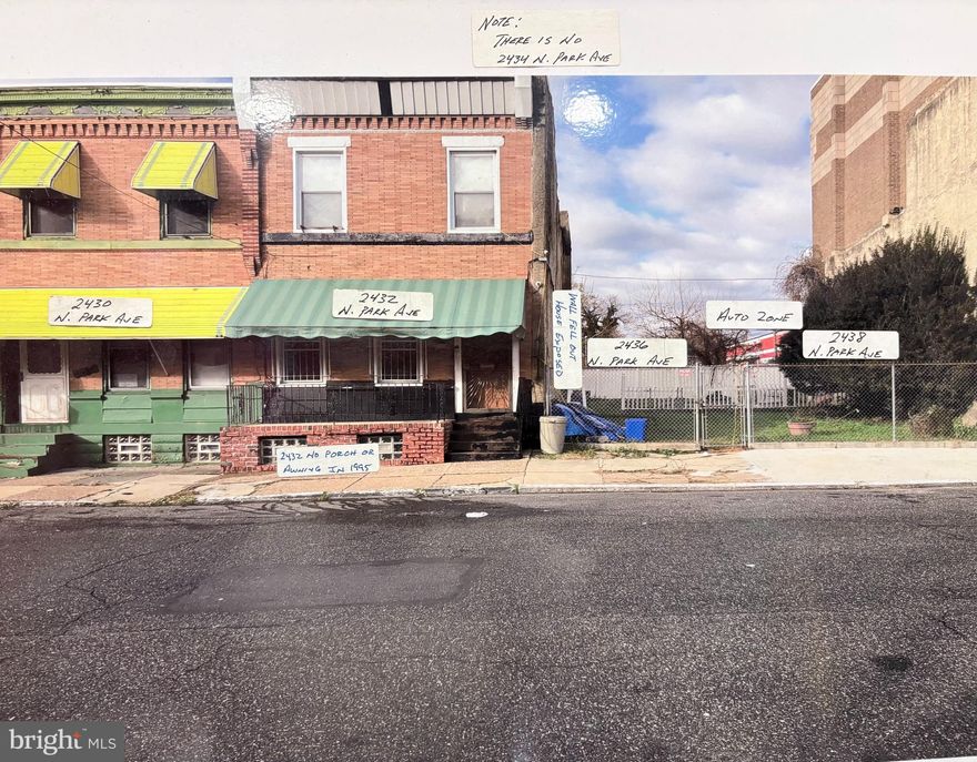 This property is a duplex which features two two-bedroom apartments, located in the university
area.  it is offered for sale as a development opportunity.  2430, 2428, 2436, and 2438 Park Ave.
are currently listed for sale thru the Philadelphia Sheiff Department.  The sale is set for May 5th
2026