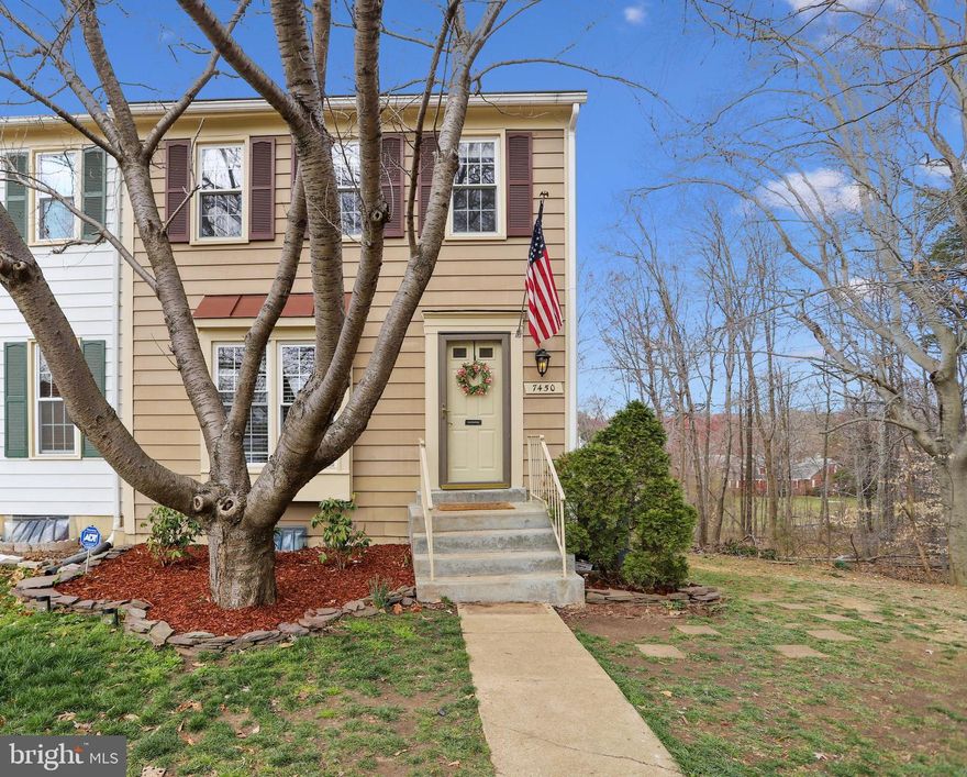 This beautifully updated end-unit townhome with 3 bedrooms on the  upper level & 4th bonus bedroom on the lower level is  sited on a quiet cul-de-sac in popular Hayfield View backs to trees and parkland.  This sun drenched property features fresh paint throughout, new carpet on stairs and hardwood floors on ALL 3 levels. New roof (2019). The kitchen has been updated with an impressive island and open shelving. The lower level has a full bath and large rec room with fireplace that walks out to an oversized, private and FULLY- fenced rear yard.  Close to Wegman's, Metro, Fort Belvoir and all commuter routes this property is a gem!