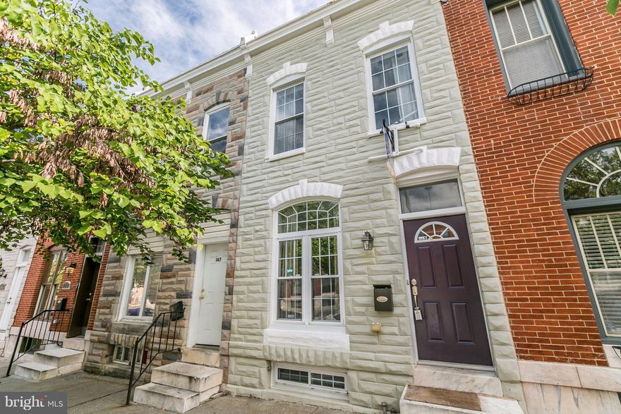 Ideal location steps to Patterson Park. Seller has updated this spacious home so just move in! Large living room/dining area w/updated kitchen big enough for table. Fully fenced rear, replaced windows, updated bathrooms (2 full upstairs,) great closet space + small den next to master perfect for office,large unfinished basement. New paint & lighting! One way street for less thru traffic. WOW!