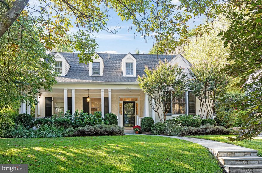 Welcome to this sophisticated and elegant residence, ideally situated in the heart of the
Town of Chevy Chase. Designed with exquisite amenities and timeless appeal, this home
seamlessly blends everyday comfort with graceful entertaining. The enchanting front
porch makes a striking first impression and offers the perfect venue for family and friends
to gather.

The main level showcases a thoughtful, flowing layout with beautifully appointed spaces,
including a gracious great room with fireplace, a spacious dining room with a wood-burning fireplace, and a private home office/library with custom built-ins—an elegant setting for focused work or quiet retreat. The chef’s kitchen, complete with a sun-filled breakfast area, overlooks the back patio and professionally landscaped gardens, creating a delightful backdrop for al fresco dining and refined entertaining.

The second floor features four generously sized bedrooms, three full baths, and
walk-in closets, offering luxurious comfort and convenience for family and guests alike.

The fully finished lower level provides additional living space with separate access to the
backyard—ideal for a recreation area, home gym, or guest suite.

The rear grounds, with a flagstone patio and lush landscaping, offer a serene private oasis
for everyday enjoyment. A private driveway with ample off-street parking and a detached
one-car garage completes this exceptional property—delivering elegance, comfort, and practicality in one of the area’s most coveted locations.

Enjoy the unrivaled convenience and exceptional community services of the Town of
Chevy Chase’s “close-in living” lifestyle, just minutes from the Bethesda Red Line Metro,
downtown Bethesda’s vibrant dining and shopping scene, and the charming boutiques
of Friendship Heights. Top-rated schools, verdant neighborhood parks, the Lawton
Community Center, and the scenic Capital Crescent Trail are all nearby, as is the highly
anticipated redevelopment of the historic Farm Women’s Market.

(Note: If desired, there's easy conversion potential for a main level bedroom suite with level access off the driveway,)