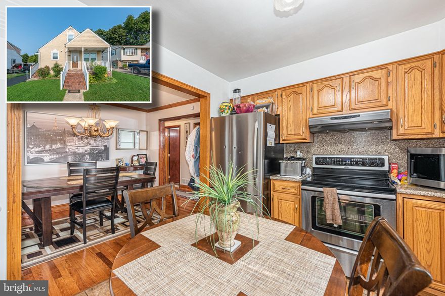 TRULY UNIQUE CAPE COD THAT'S BUILT FOR ENTERTAINING!  Over 1,700 sq. ft. of living space featuring a spacious living room, separate dining room, updated eat-in kitchen with ss appliances & granite counters, a Primary bedroom suite with a full bath, an oversized family room with a wood stove, an improved basement for storage or perfect for a workout area, a large deck that overlooks the large rear yard with a detached garage that's currently used as a game room, and convenient driveway parking!  Property qualifies for Meridian Bank zero down first time homebuyer program with no mortgage insurance and below market rates. Income limits/credit score requirements apply.  Click on View Documents for more information