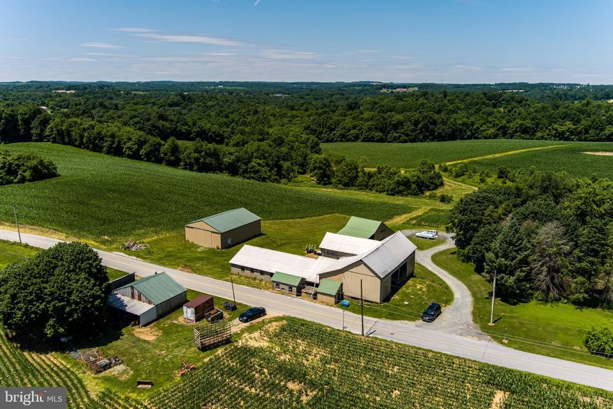 145 acre dairy farm, approximately 70 acres tillable that is classified as "Farmland of statewide importance", mostly Glenelg Silt Loam, soil maps in associated documents, balance of acreage in fencerows and woods, pond, bank barn with block fairy barn addition, newer 40'x52' pole barn, milk house, corn barn with lean-to addition, 30'x40' storage barn. Farm is NOT in Ag Preservation. No home included in sale.
