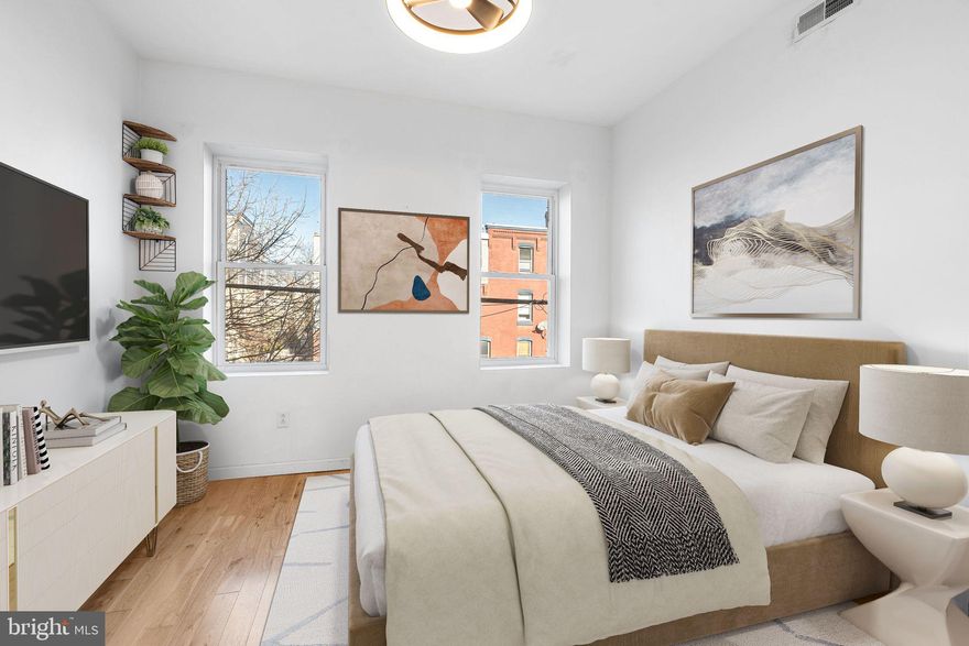 Welcome to this quaint yet impressively updated 2-bedroom, 1-bathroom home nestled on a beautiful tree-lined block in the rapidly growing Belmont section of West Philadelphia. Whether you're a first-time homebuyer or an investor seeking a strong addition to your portfolio, this property checks all the boxes. Step inside to find modern upgrades and finishes throughout, including central air, ceiling fans, and a Nest thermostat for year-round comfort. The stylish kitchen features granite countertops, upgraded cabinets, and newer model stainless steel appliances, creating the perfect blend of function and contemporary design. The spa-like bathroom offers a serene retreat, while the fully finished basement—complete with laundry—provides valuable additional living space for a home office, media room, or guest area. Enjoy outdoor living on the huge back patio, large enough to create a full outdoor lounge, dining space, or entertainment area. The home’s amazing brick façade adds charm and curb appeal, while ample street parking makes city living easy. Located just steps from Lancaster Avenue, you’ll have quick access to restaurants, cafés, shops, and public transportation. This highly walkable neighborhood continues to grow, making this home a smart, move-in-ready choice you won’t want to miss. Some photos have been virtually staged.