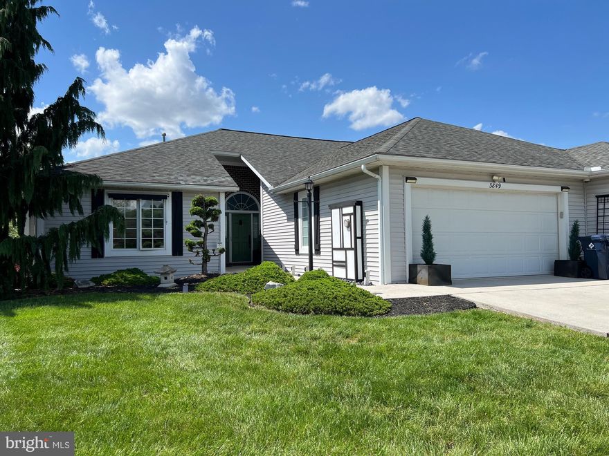 Immaculate End Unit Townhome in Sought-After Penn National Golf Course Community.
 Welcome to 3849 Farmstead Dr.—a beautifully maintained end unit townhome offering luxury, comfort, and exceptional functionality located in one of the region’s most desirable golf course communities. 
This spacious home features a rare 2-car garage with phenomenal built-in storage across three walls, a utility sink, and a second refrigerator all make this ideal for any hobbyist or organized homeowner. 
Step into the gourmet kitchen equipped with a high-end Miele Oven and Countertop range.  The paneled Miele dishwasher and Amana Refrigerator blends seamlessly with the customer cabinetry.  Elegant Zodiac Countertops and tasteful uplighting add sophistication to this well-designed space. 
The primary suite is a true retreat, boasting a walk-in closet with customer built-ins, a single vanity with custom cabinetry boasting an immense amount of storage, and a walk-in shower.  The second bathroom feels like your own personal spa with the luxurious Kohler “Tea for Two” soaking tub. Perfect for relaxing after a long day on the golf course.  
Additional home features include a mix of bamboo and carpeted flooring throughout and a finished walk-out basement, complete with a third full bath, an office and additional flexible living space with custom built-in bookcase with ample storage. 
Enjoy year-round comfort with natural gas heat, central air, and peace of mind with a security system.  
Outdoor living is enhanced by three awnings, a full deck, and privacy to the rear provided by the mature Alaska Weeping Cedars.  Perfect for entertaining or quiet evenings.
Being located in the Penn National golf course community, you will enjoy beautiful surroundings, two championship golf courses, restaurant, pool, and pickleball/tennis courts.